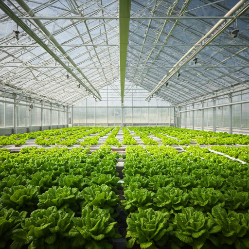Granja acuapónica comercial Bofish: cultivo de vegetales frescos en invernadero
